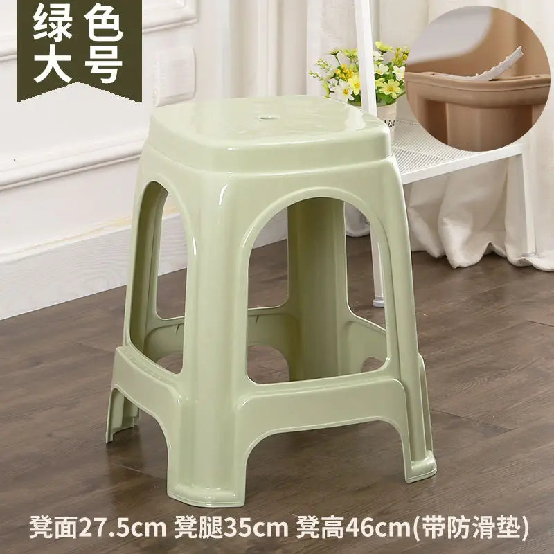 Thickened plastic stools, household adult rubber benches living