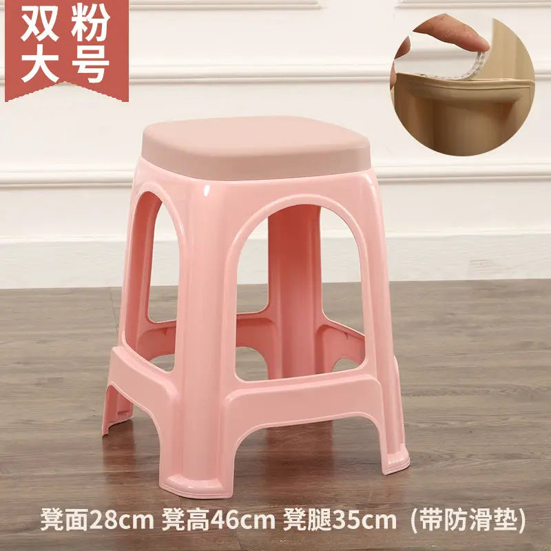 Thickened plastic stools, household adult rubber benches living