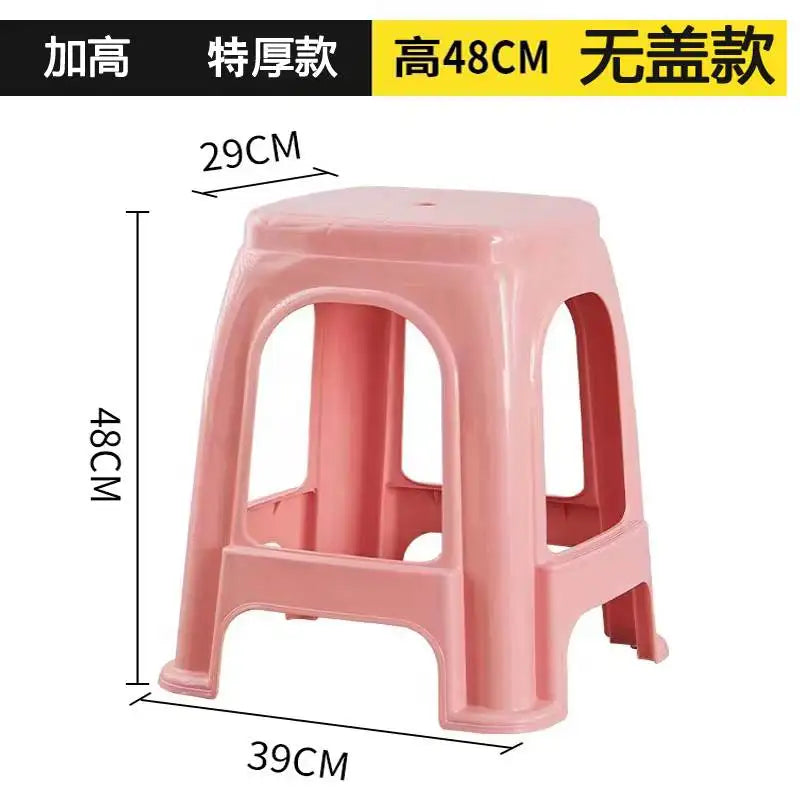Thickened plastic stools, household adult rubber benches living