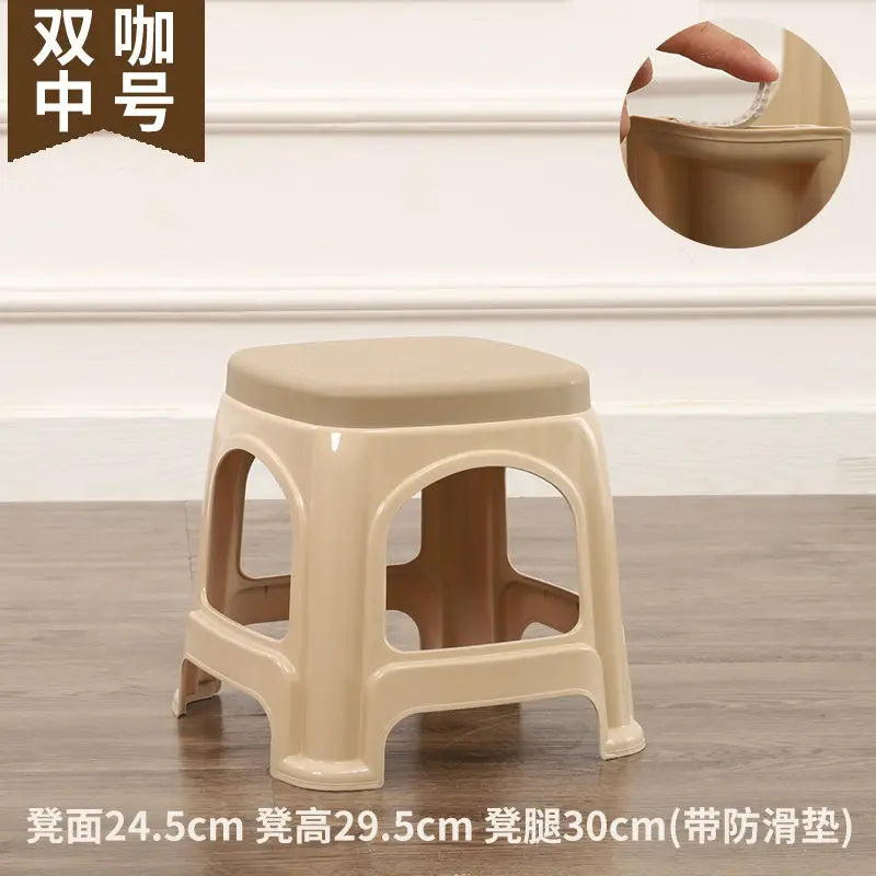 Thickened plastic stools, household adult rubber benches living
