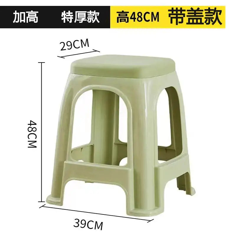 Thickened plastic stools, household adult rubber benches living