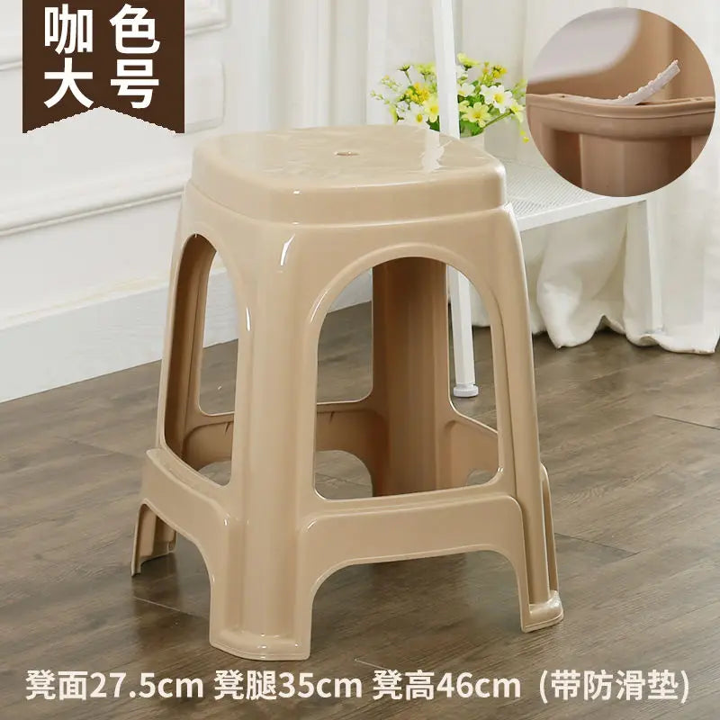 Thickened plastic stools, household adult rubber benches living