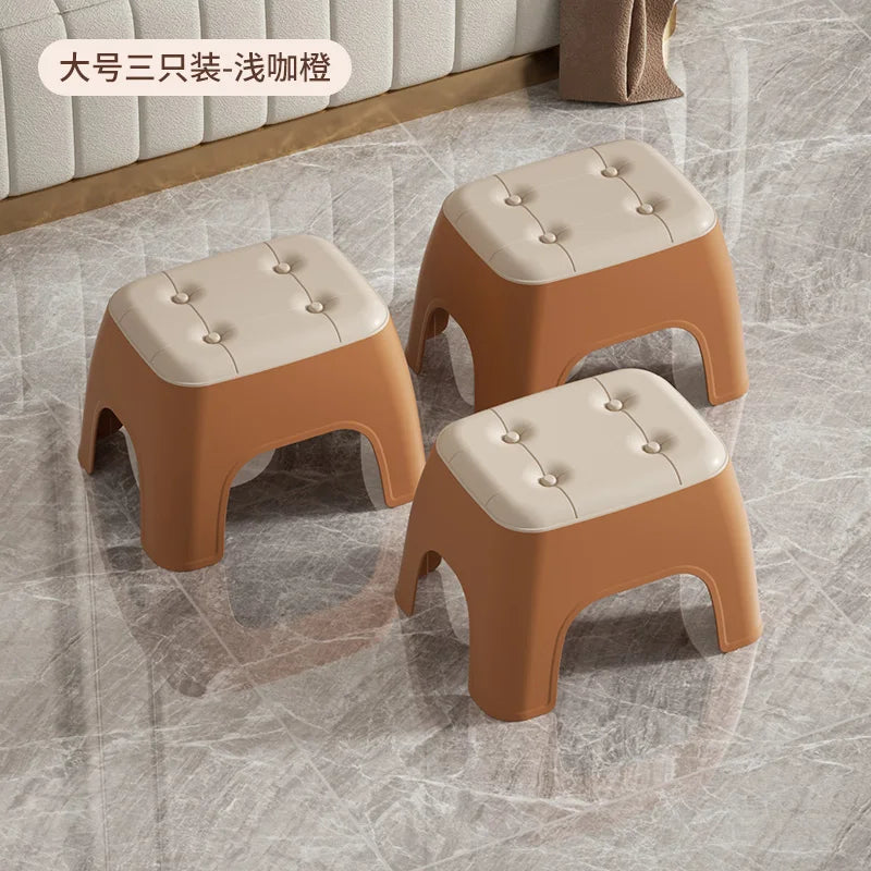 Thickened plastic stools, rubber benches household adult living