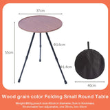 Three-legged Folding Round Table Outdoor Dining Table Portable