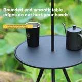 Three-legged Folding Round Table Outdoor Dining Table Portable