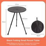 Three-legged Folding Round Table Outdoor Dining Table Portable
