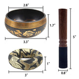 Tibetan Singing Bowl Set Lotus Unique Gift Helpful