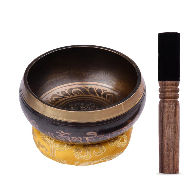 Tibetan Singing Bowl Set with 12.5cm/5inch Handmade Metal