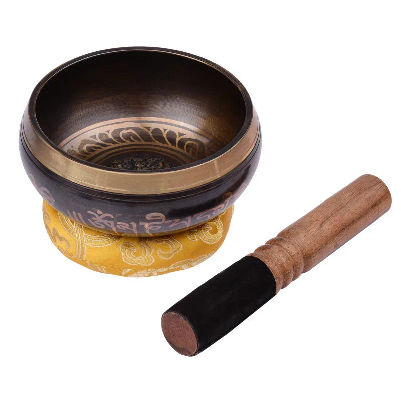 Tibetan Singing Bowl Set with 12.5cm/5inch Handmade Metal