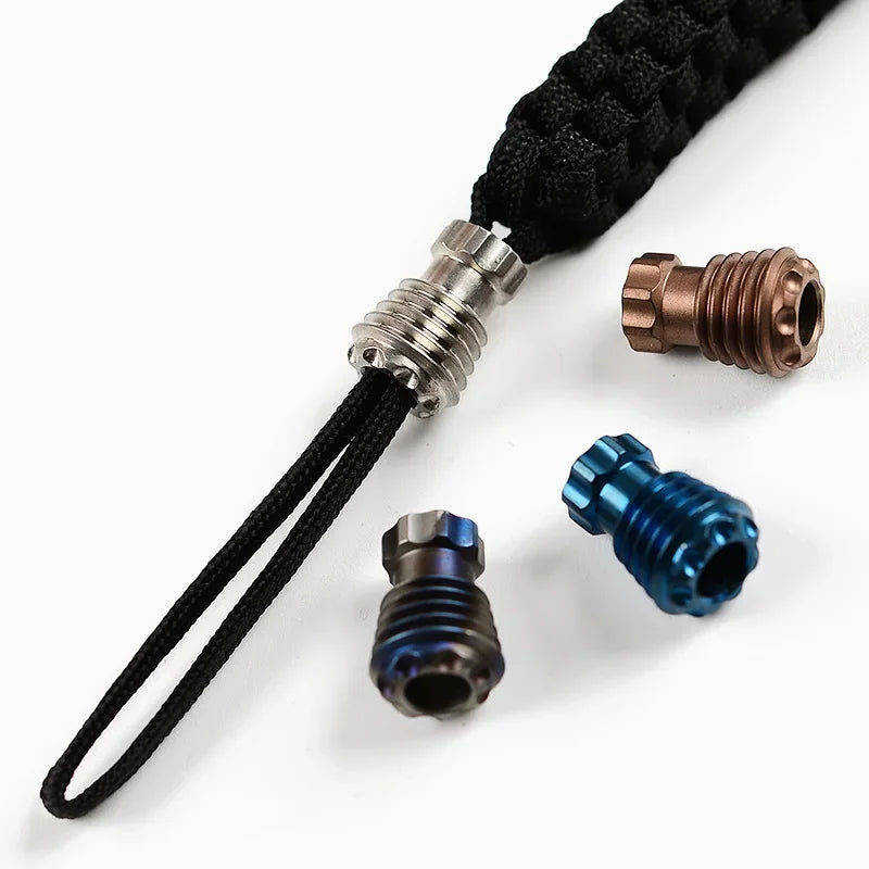 Titanium Alloy TC4 Knife Beads Knife Lanyard Camping