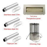 Titanium Chimney Accessories Tent Furnace Chimney 2.5|3M Tent