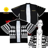 Tokyo Revengers Cosplay Cloak Anime Black White Top