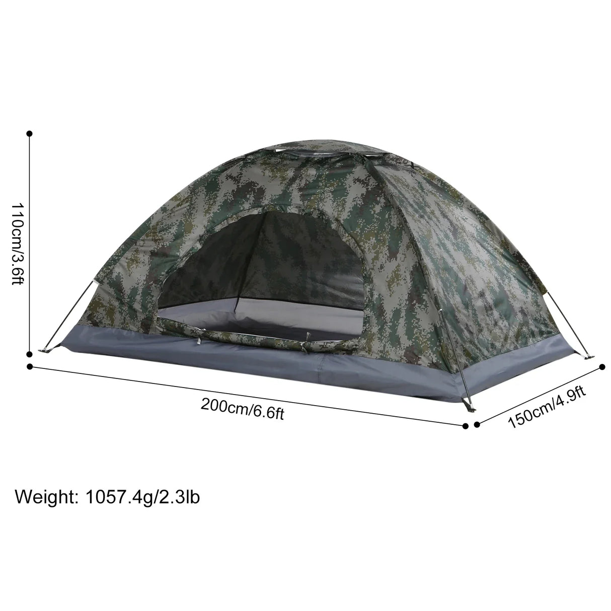 Tomshoo 1/2 Person Ultralight Camping Tent Single Layer