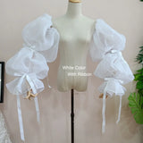 Translucent Organza Sleeve gorgeous ribbons Dreamlike Puff Sleeve