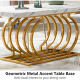 Tribesigns Modern Dining Table, 63 inch Faux Marble