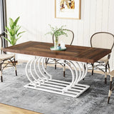 Tribesigns Modern Dining Table, 63 inch Faux Marble
