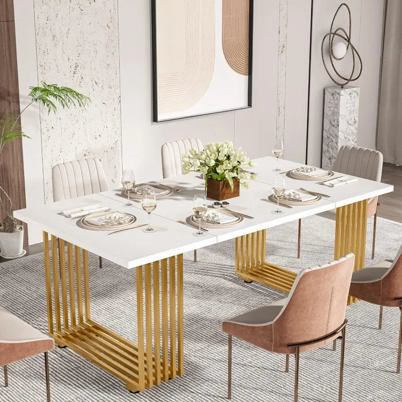 Tribesigns Modern Dining Table for 6-8 People, 70.8-in