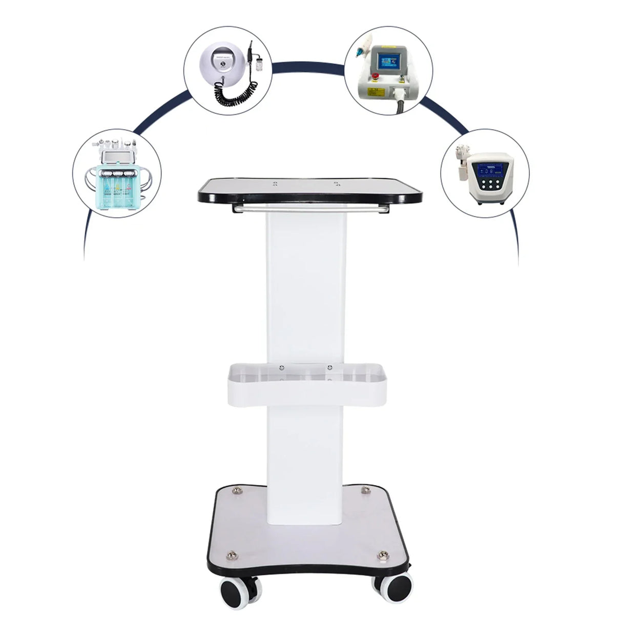 Trolley Stand Salon Rolling Cart Beauty Auxiliary Trolley