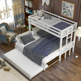 Twin over Twin Pull-out Bunk Bed with Trundle,both