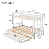 Twin over Twin Pull-out Bunk Bed with Trundle,both