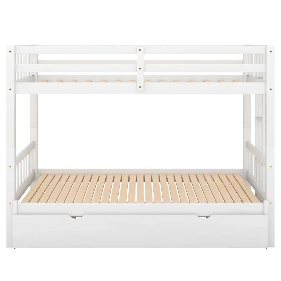 Twin over Twin Pull-out Bunk Bed with Trundle,both