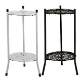 Two-Layer Elegant Metal Plant Stand Shelf Potted Plant