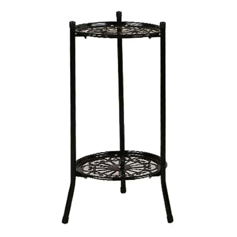Two-Layer Elegant Metal Plant Stand Shelf Potted Plant