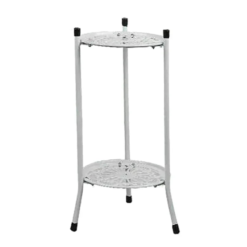 Two-Layer Elegant Metal Plant Stand Shelf Potted Plant