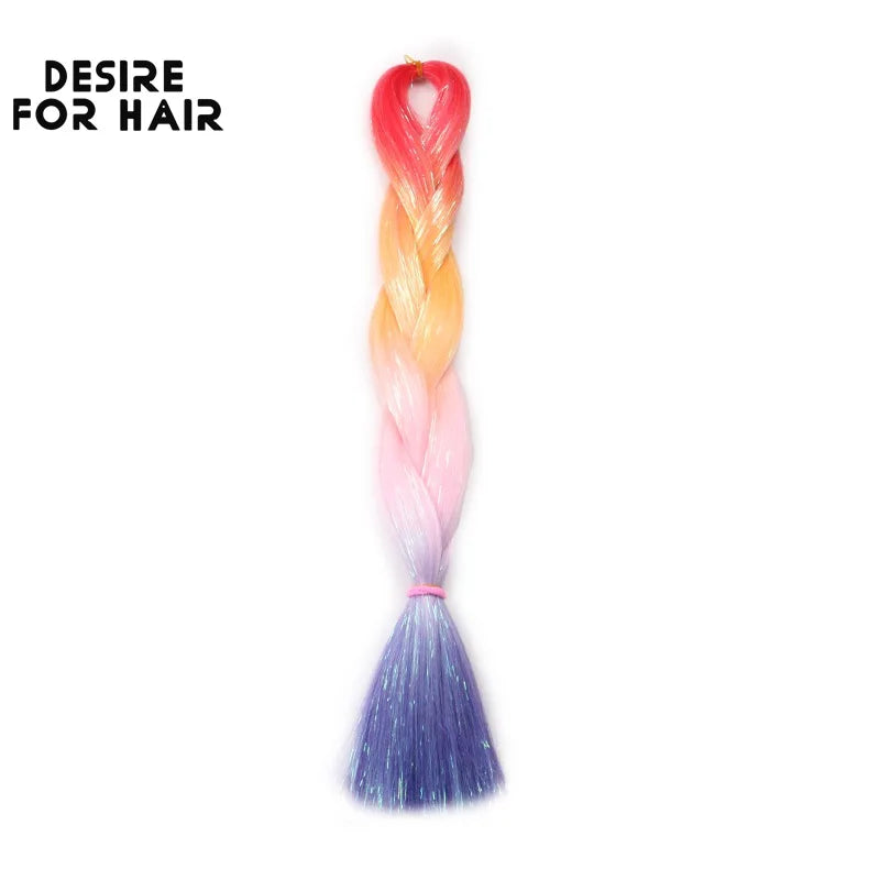 Desire for Hair 5Packs Synthetic Braiding Hair Christmas