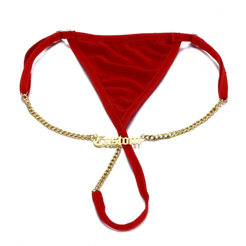 Sexy Waist Body Chain Custom Name Pendant Jewelry