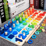 Kids Montessori Math Toys For Toddlers Educational Wooden