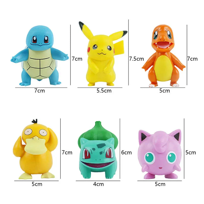 Pokemon Anime Action Figures Pikachu Toys Model Charmander