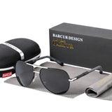 BARCUR Aluminum Vintage Men's Sunglasses Men Polarized Coating