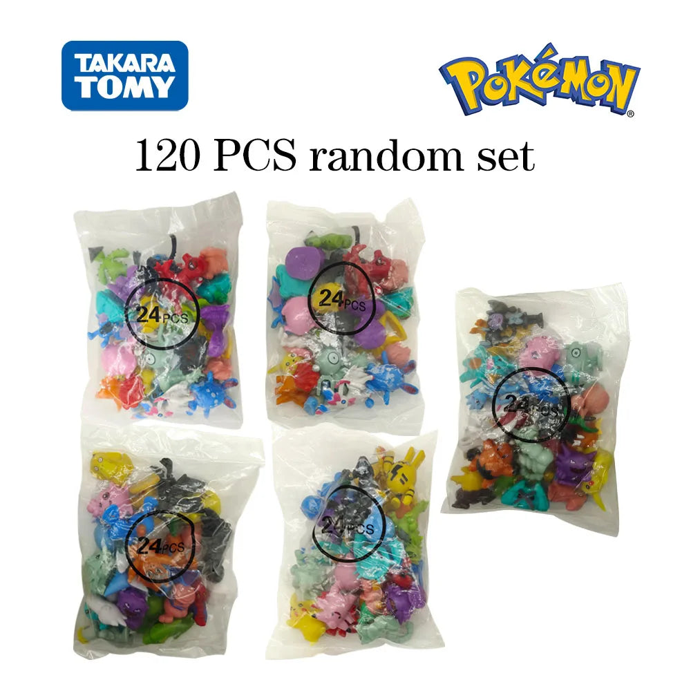 Pokemon Mini Figures 2-3CM  Anime Action Pikachu 24-144 Not Repeating Model Toy Kid Collect Dolls Birthday Gift Give Pokémon Bag