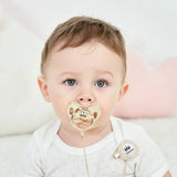 MIYOCAR personalized Metallic purple bling pacifier and clip