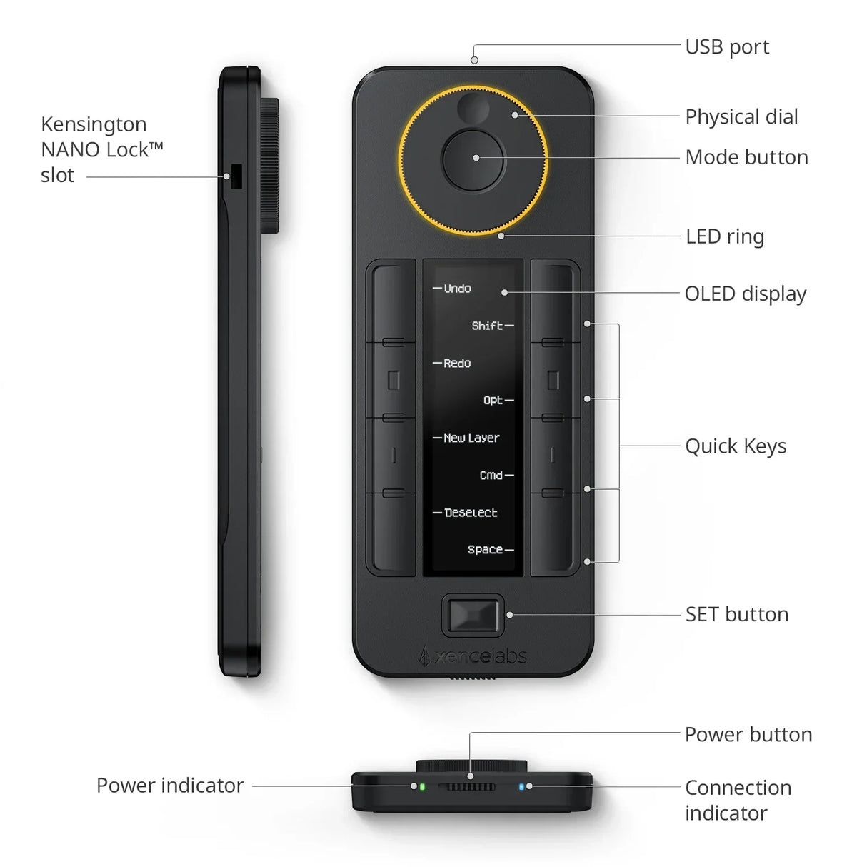 XENCELABS Draw Digital Tablet Quick Keys, Shortcut Remote