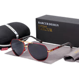 BARCUR Aluminum Vintage Men's Sunglasses Men Polarized Coating