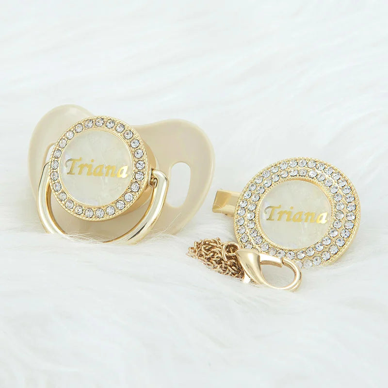 MIYOCAR custom gold pearl new color bling pacifier