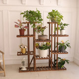 UNHO Multi-Tier Plant Stand, 46in Height Wood Flower
