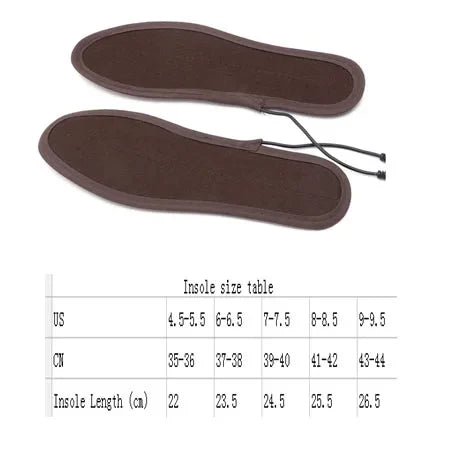 USB Electric Powered Plush Fur Heating Insoles Winter