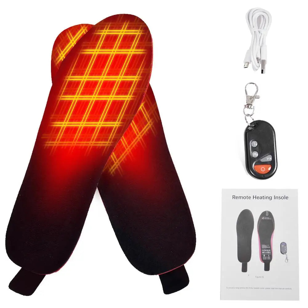 USB Heated Shoes Insoles Rechargeable Electric Feet Warmer