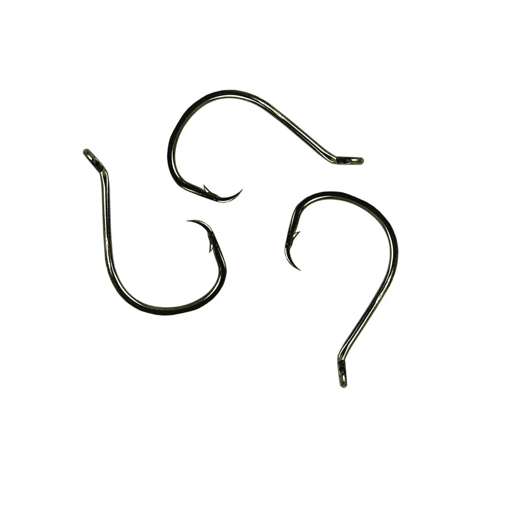 150pcs Circle Fishing Hooks Saltwater Fly Carp Offset