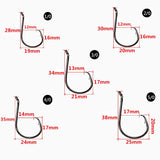 150pcs Circle Fishing Hooks Saltwater Fly Carp Offset