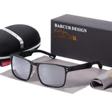 BARCUR Aluminium Magnesium Square Sunglasses Men Polarized Vintage