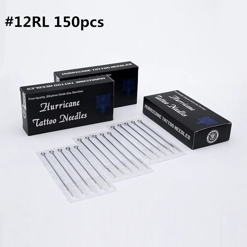 #12RL 0.35mm Tattoo Needles 150pcs Professional Hurricane Tattoo