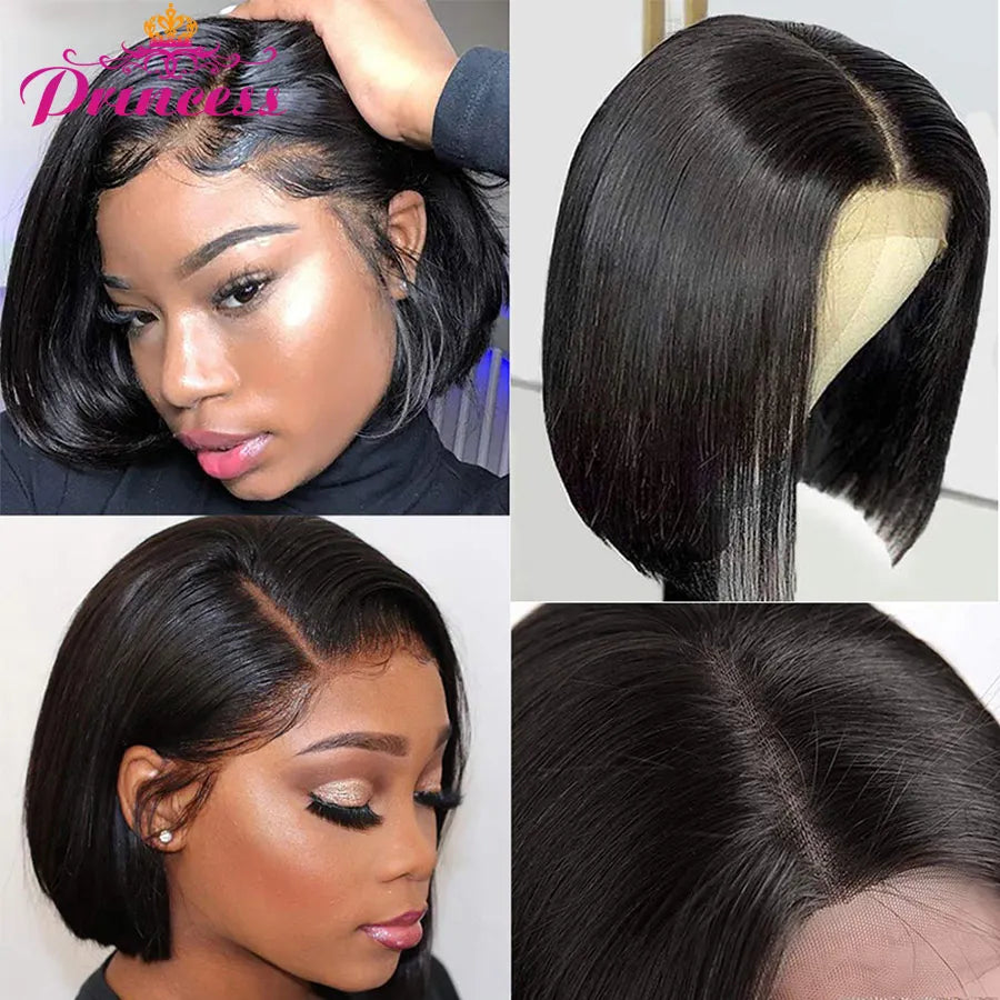 Straight Bob Human Hair Wigs 4x4 Lace Closure
