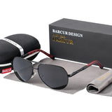BARCUR Aluminum Vintage Men's Sunglasses Men Polarized Coating