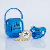 MIYOCAR personalized Metallic purple bling pacifier and clip