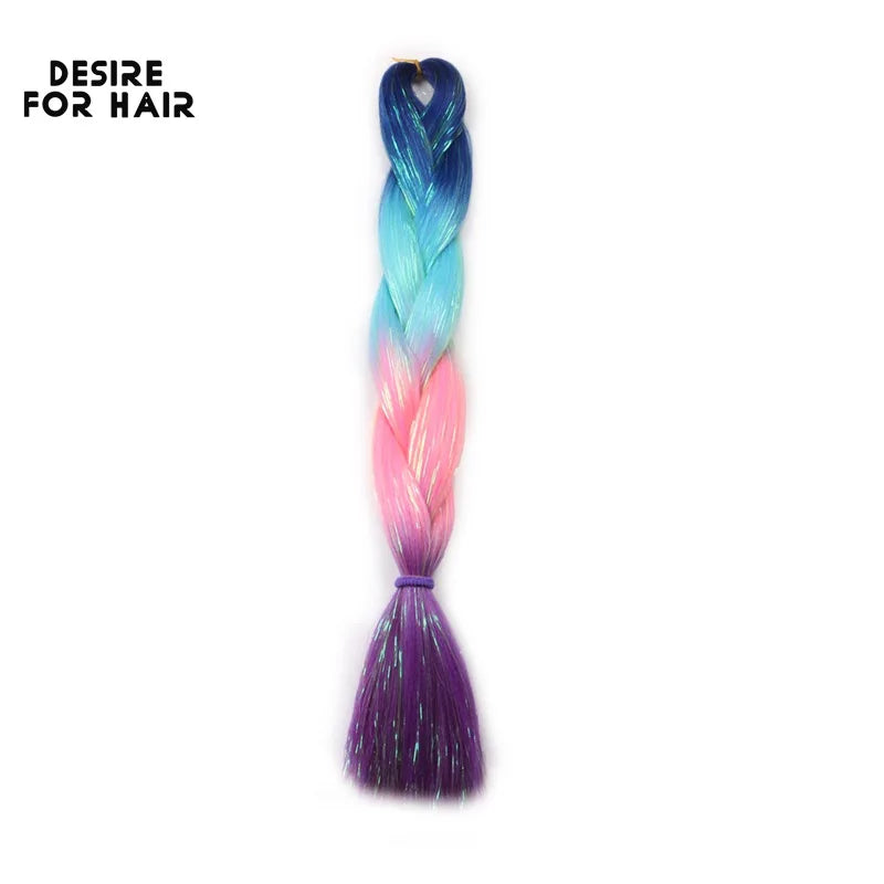 Desire for Hair 5Packs Synthetic Braiding Hair Christmas