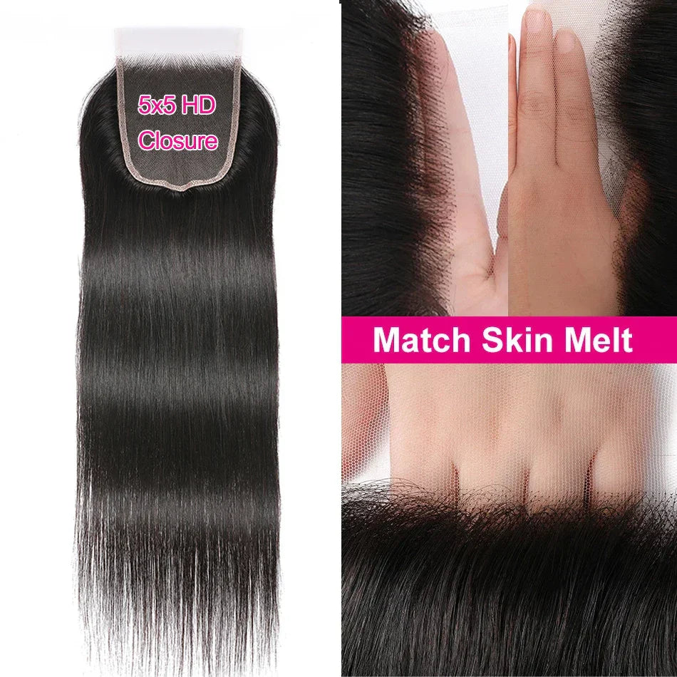 UNice Hair 5X5 HD Lace Closure 28 30